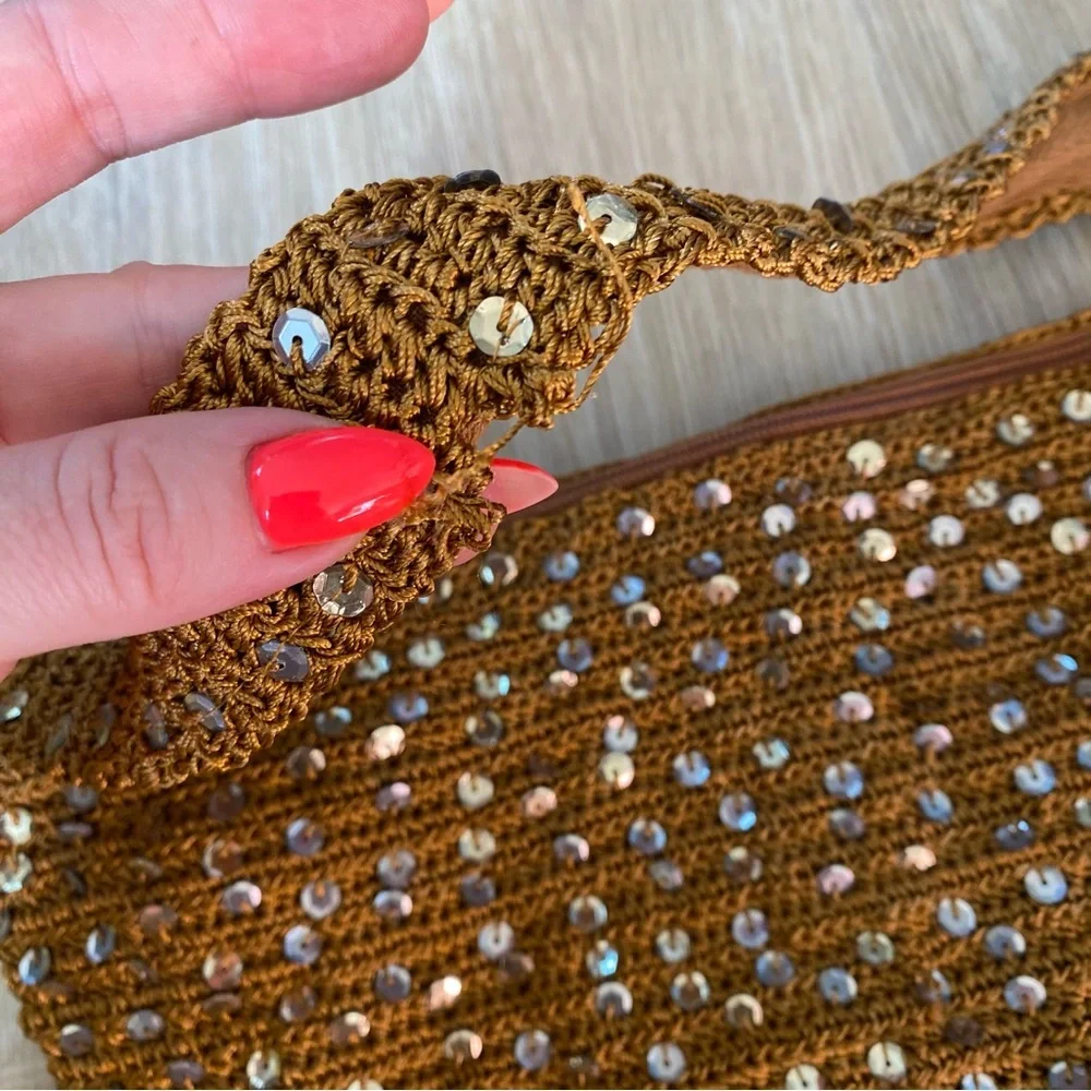 NEW Free People Catch My Shimmer Sequin Sling Bag - Picture 6 of 8
